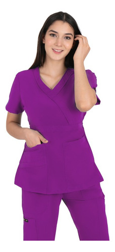 Pijama Quirurgica Medico Dama Antifluidos Color Violeta