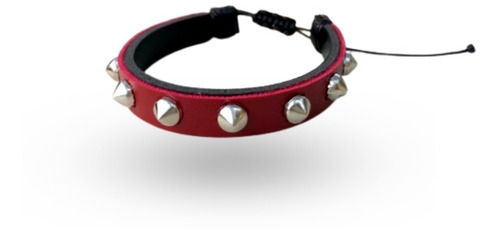 Pulseira Bracelete De Couro Rock In Roll Spike Cores Nova