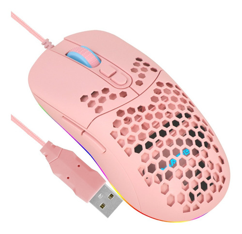Mouse Gamer Alambrico Usb 6400 Dpi 6 Botones Rgb 12 Modos!!!