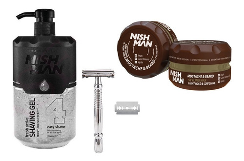 Gel De Afeitar + Balsamo De Barba Nish Man