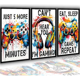 Quadros Decorativos Controle Gamer Jogos Vídeo Game Quarto 