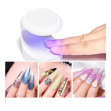 Mini Lampara Uñas Led Gel Acrilico Luz Uv Manicure 6w