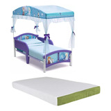 Cama Camita Infantil Disney Frozen Con Toldo Y Colchon