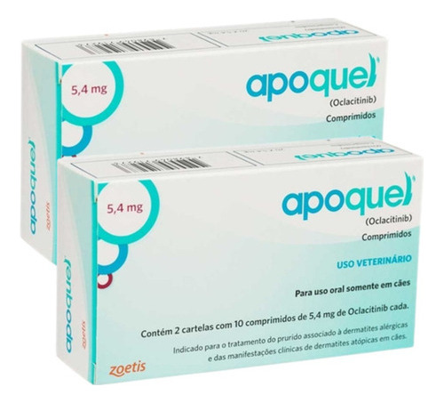 Apoquel 5,4mg Combo 2 Unidades Cães Anti Coceira - Original