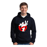 Buzo Negro Ghosbusters - Canguro - Hoodie - Unisex Vintage