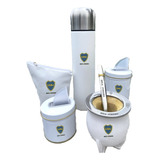 Set Matero Boca Juniors C/termo, Mate Camionero,latas, Funda