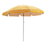 Sombrilla Parasol Playa 1,80 Inclinable Tela Loneta Algodón Color Amarillo