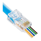 50pcs Rj45 Pase A Través De Los Conectores 23awg Cat6 ...