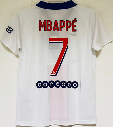 Jersey París 2021 Psg Visita Blanco Kylian Mbappe Niño