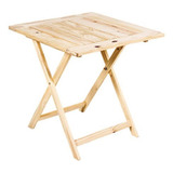 Mesa Plegable Natural Pino Ecomadera 75x75