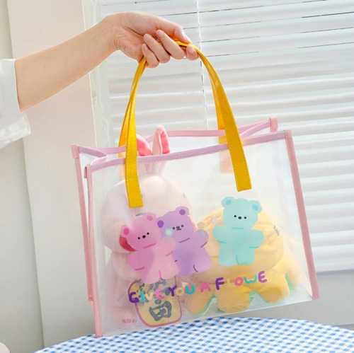 Cartera Transparente Niñas Diseño Kawaii 