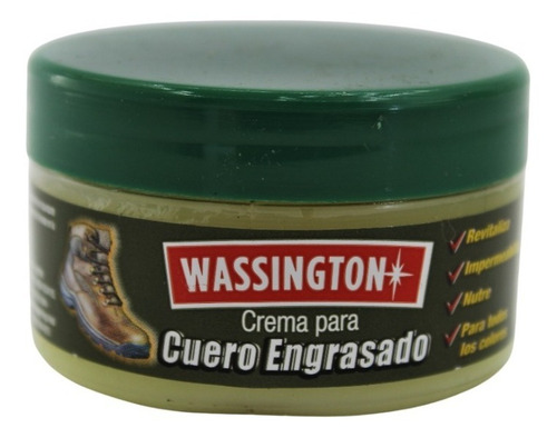 Crema Para El Calzado Wassington Cuero Engrasado 60 Cc