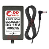 Fonte Para Caixa Som Amplificada Multilaser Sp-396 Dc 15v 2a