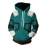 My Hero Academia Deku Adulto Impreso Sudadera Cosplay