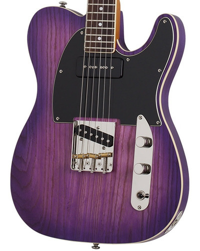 Guitarra Electrica Schecter Telecaster Purple Burst Pearl Color Violeta Material Del Diapasón Palo De Rosa Orientación De La Mano Diestro