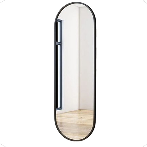 Espelho Grande Com Moldura Oval Suporte De Parede Decorativo