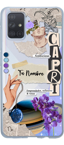 Funda Para Galaxy Mujer Signo Zodiaco Capricornio Con Nombre