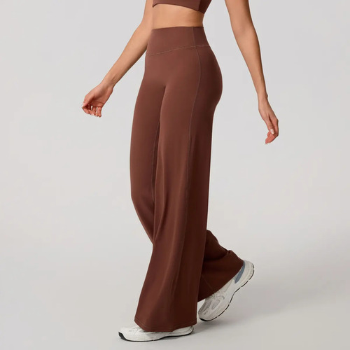 Casual Pantalones Licra De Tiro Alto Corte Amplio Yoga/gymy/