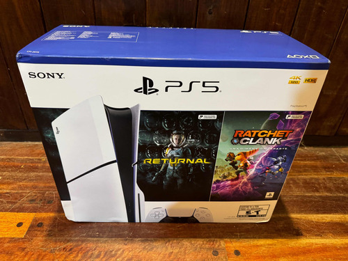 Ps5 Slim Con Lectora + Discos Ratchet Y Returnal Días D Uso