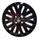 Taza Vw Gol Trend Fiat Renault Chevrolet Rodado 14 Negra X 1