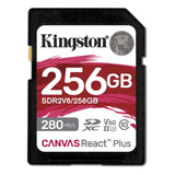 Tarjeta Memoria Sd Kingston Canvas React Plus 256 Gb V60