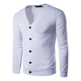 . Camisa Slim Casual Hombre, Suéter Cárdigan .