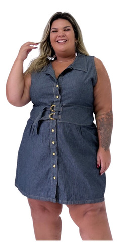 Vestido De Fivela Plus Size