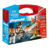 Playmobil Maletin Bombero Apaga Incendio City Action 70310