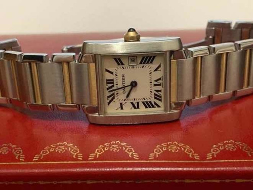 Cartier Tank Frances Acero Oro 18k Mid Size Unisex Cuarzo