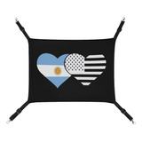 Hamaca Para Gatos Con Bandera Argentina Y Bandera Americana,