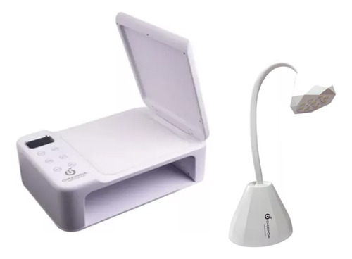 Kit Manicura Cabina Multiusos + Lampara Uv/led Diamante 27w 