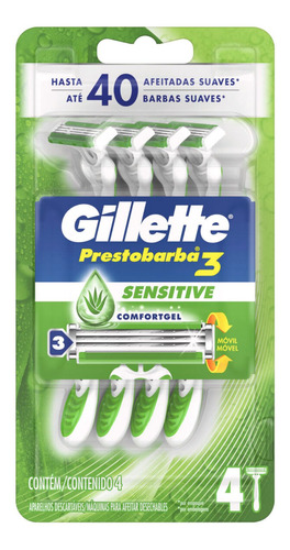 Maquina Afeitar Gillette Prestobarba3 Sensitive