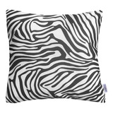 Cojín Decorativo Diseño Zebra Blanco Negro 50x50 Con Relleno