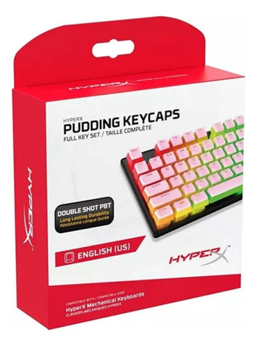 Teclas Hyperx Pudding Keycaps Rosa Rgb Esp