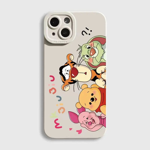 Funda Blanda De Lujo De Winnie The Pooh For iPhone 15, 14 Y