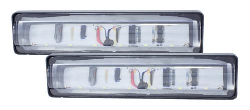 Tunelight 2 Faros Luz Blanca Y Estrobo 6 Leds Con Lupa 18w