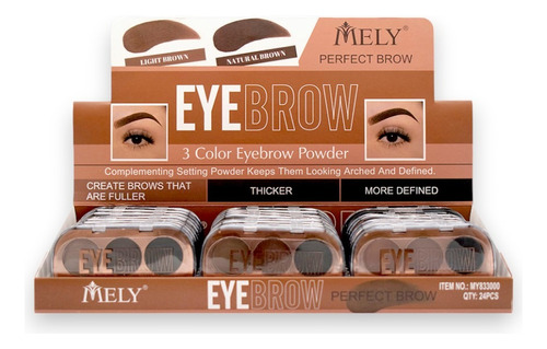 Caja X24u Paleta Sombras Cejas Brow Palette Mely Maquillaje