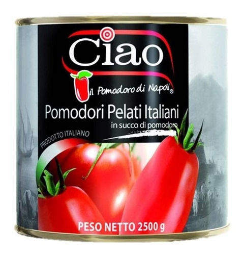 Tomate Ciao Pelati Italiano Molhos Pizza Napoletana 2,5kg  