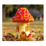 Mushroom Fairy House - Luz Solar Led Para Jardín, Encantador