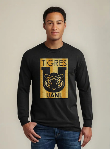 Jersey Playera M Larga Tigres Uanl Hombre  Escudo | Meses sin interés