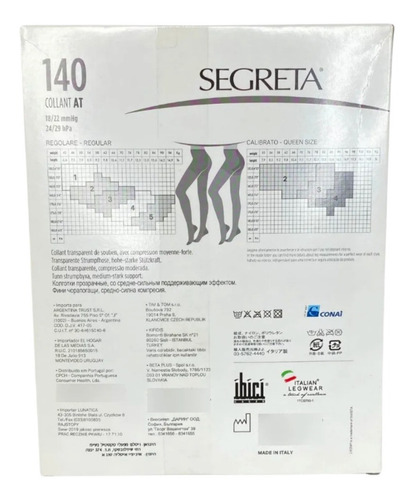 Medias Compresion 18-22 Mmhg Ibici Segreta® 140 Autoreggente