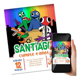 Invitacion Digital Rainbow Friends Cumpleaños Personalizada