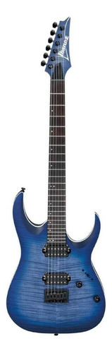 Guitarra Eléctrica Ibanez Rga Standard Rga42fm De Arce/meranti Blue Lagoon Burst Flat Con Diapasón De Jatoba