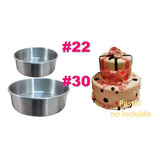 Moldes Pasteles Chocoflan Gelatinas 2 Pzs  Alumnio 22 Y 30cm