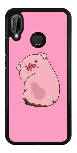 Funda Protector Para Huawei Cerdito Fondo Rosa Gravity 