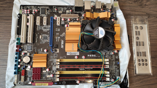 Kit Placa Mãe Asus Com Processador Intel Core 2 Duo 3.4ghz