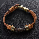 Manilla Pulsera Brazalete En Cuero Unisex