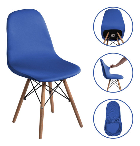 Kit 4 Capa Cadeira Eames Eiffel Com Elástico Várias Cores