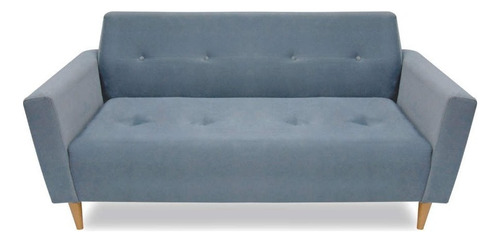 Sofa Vole 2 Puestos Tela Gris