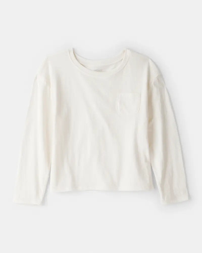 Blusa Con Bolsillo Blanco De Niña 3u124510 Carters®